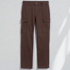NWOT Old Navy refined cargo straight pants Topsoil brown 38x30 new without tags
